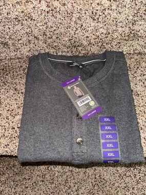 Mens Thermal Henley Shirt